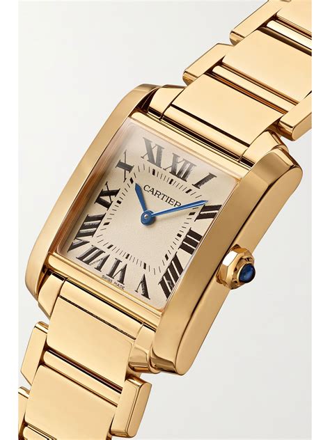 cartier tank gold men|cartier tank francaise gold price.